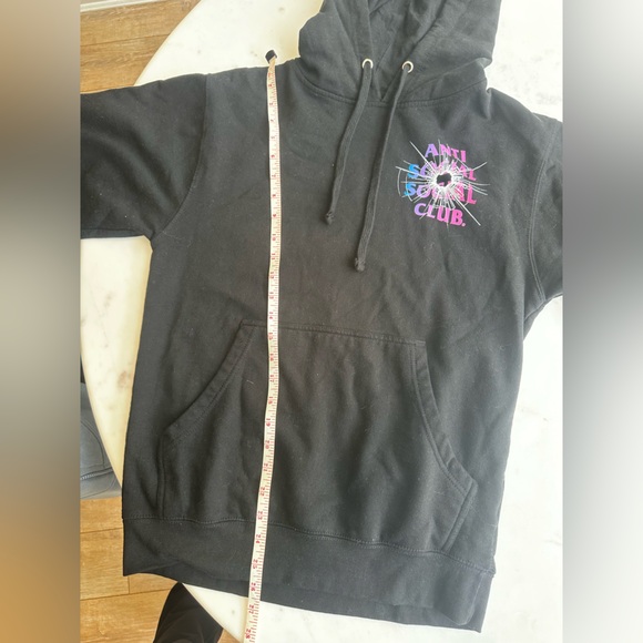 Anti Social Social Club Shattered Glass Black Pullover Hoodie size S - Picture 6 of 9